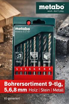 Metabo Bohrersortiment-Kassette, 9-teilig 627187000