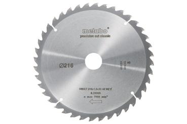 Metabo Kreissägeblatt Cordless Cut Wood HW/CT 216x30, 40 WZ 5° 628065000