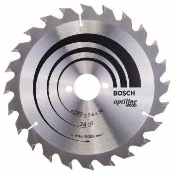 Bosch Kreissägeblatt Optiline Wood für Handkreissägen, 190 x 30 x 2,6 mm, 24Z - 2608640615
