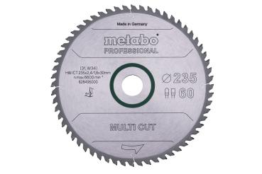Metabo Sägeblatt multi cut professional 235x30, Z60 FZ/TZ 5° 628495000