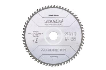 Metabo Sägeblatt "aluminium cut - professional", 216x30 Z58 FZ/TZ 5°neg 628443000