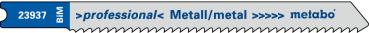 Metabo 5 U-Stichsägeblätter, Metall, Serie “professional”, 70/ 2,0 mm, BiM, Universalschaft 623937000
