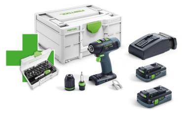 Festool Akku-Bohrschrauber T 18+3 HPC 4,0 I-Plus Promo 21 577188
