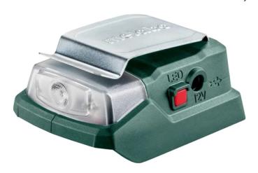 Metabo PowerMaxx PA 12 LED-USB Akku-Power-Adapter 600298000