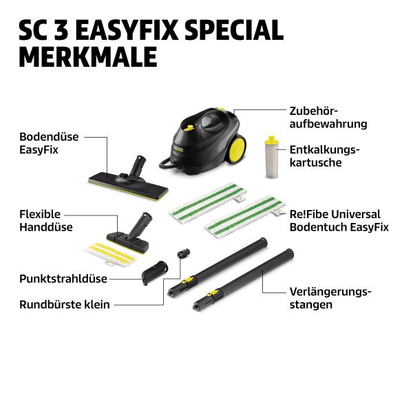 Kärcher Dampfreiniger SC 3 EasyFix Go!Further 1.513-665.0