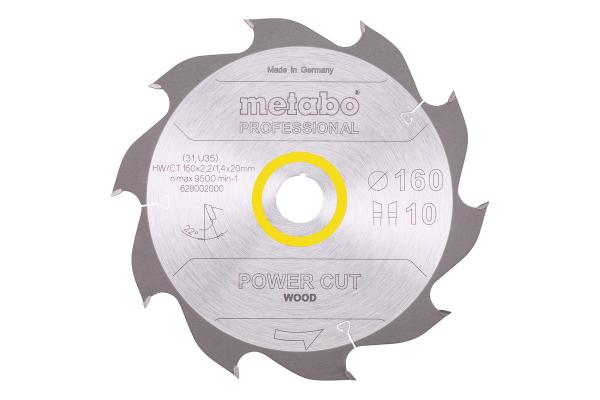 Metabo Kreissägeblatt HW/CT 160x20, 10 WZ 22° (628002000)