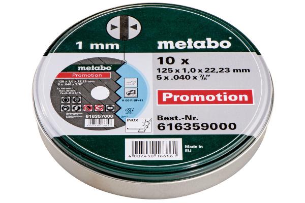Metabo 10 Trennscheiben "SP" 125x1,0x22,23 Inox, TF 41 - 616359000