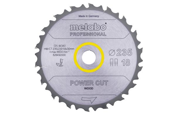 Metabo Sägeblatt power cut wood - professional 235x30, Z18 FZ/FA 10° 628492000