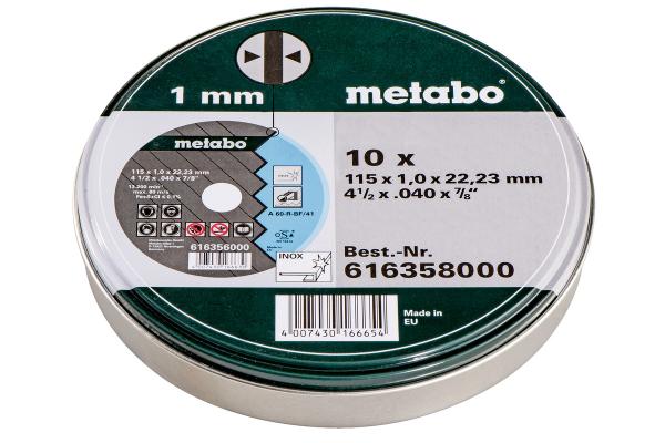 Metabo 10 Trennscheiben SP 115x1,0x22,23 Inox TF 41 616358000