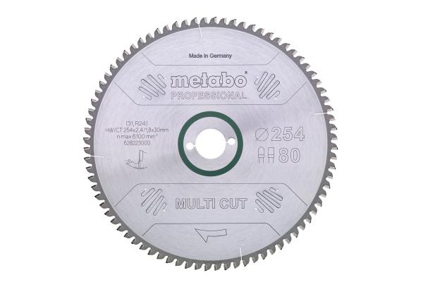 Metabo Sägeblatt multi cut professional 250x30 Z80 FZ/TZ 5° neg. 628088000