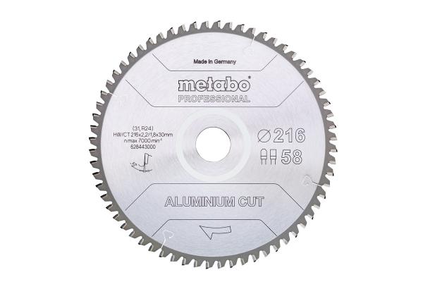 Metabo Sägeblatt "aluminium cut - professional", 216x30 Z58 FZ/TZ 5°neg 628443000