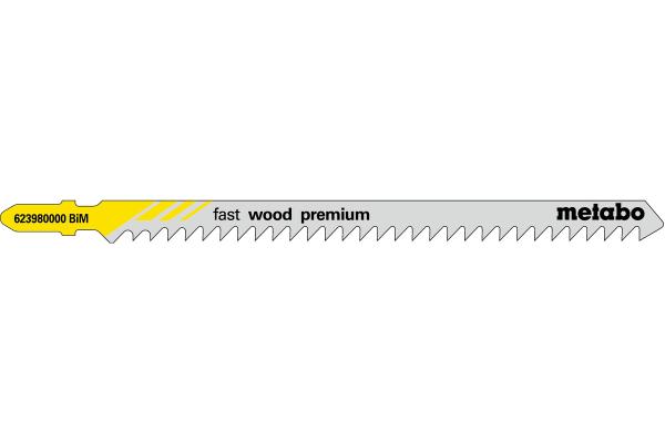 Metabo 5 Stichsägeblätter "fast wood premium" 126/ 4,0 mm 623980000
