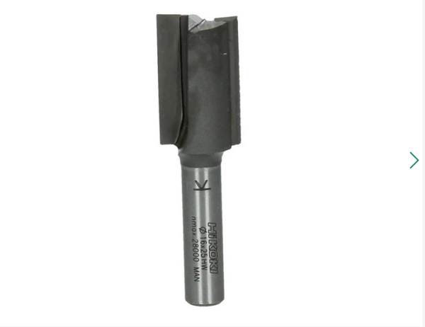Hikoki 754068 Nutenfräser mit 2 Schneiden 16 x 25 x 57 mm Schaft 8mm 1 Stück