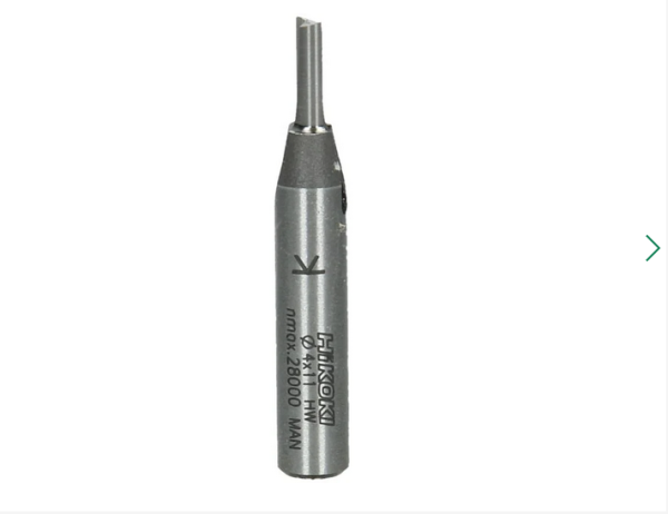 Hikoki 754052 Nutenfräser mit 2 Schneiden 4 x 11 x 51 mm Schaft 8mm 1 Stück