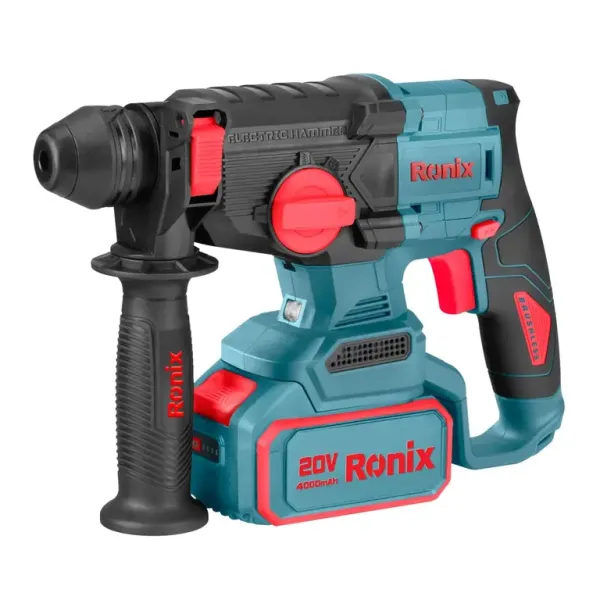 Ronix Bürstenloser Akku-Bohrhammer 2,5 J, 20V 8678 2x4,0Ah Akkupacks kompatibel mit Maktia Akkus